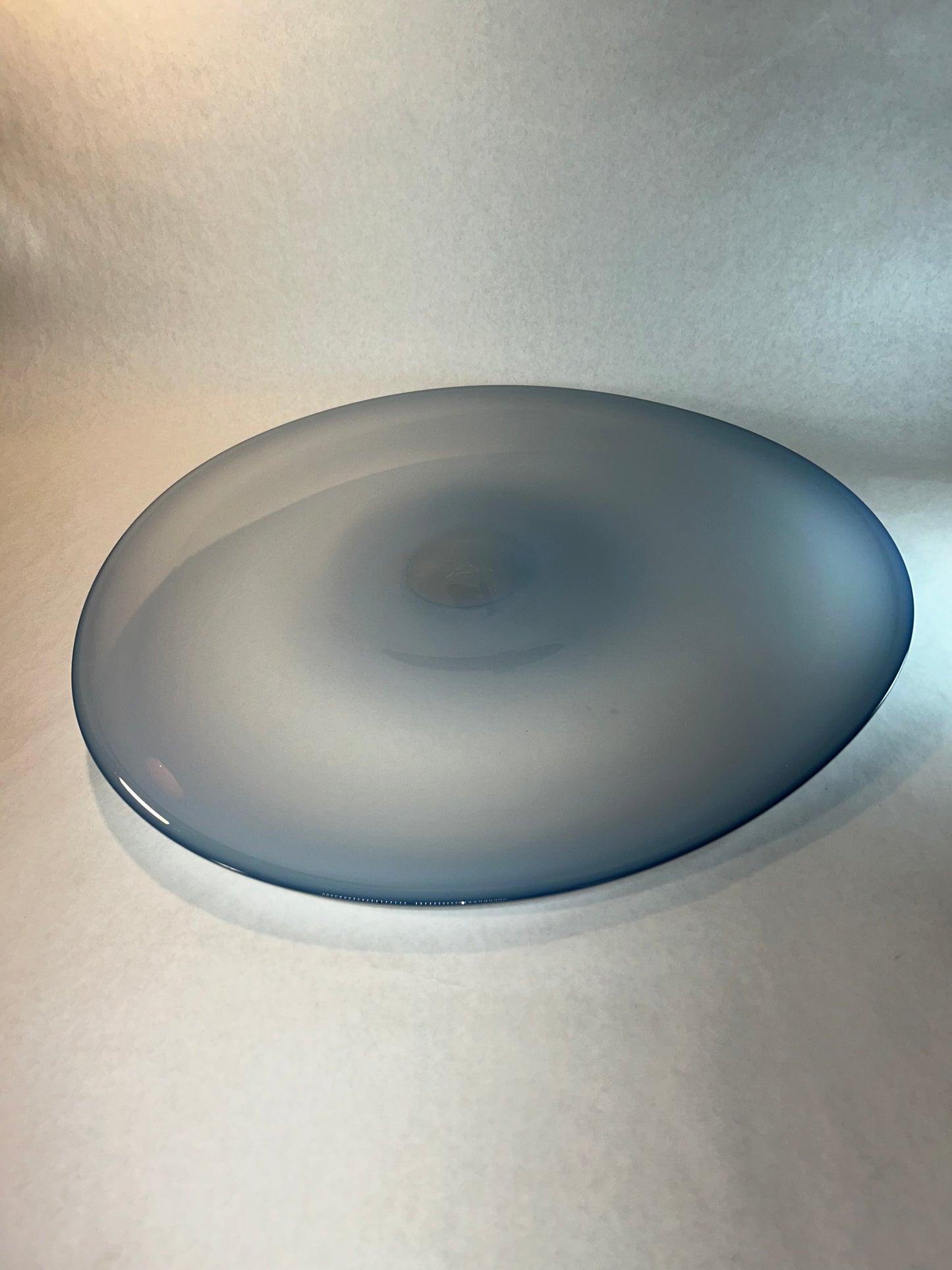Hand-Blown Light Blue Center Piece Footed